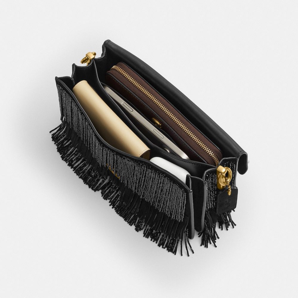 Tabby Shoulder Bag 26 With Crystal Beaded Fringe