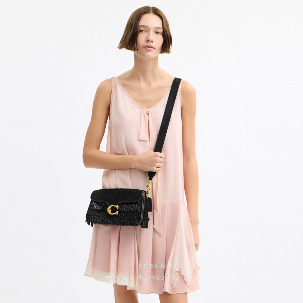 Женские сумки Coach Tabby Shoulder Bag 26 With Crystal Beaded Fringe — фото 7