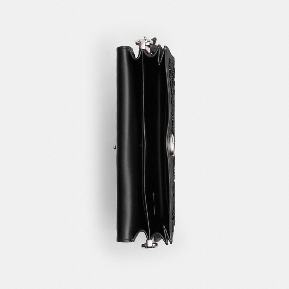 Coach Tabby Shoulder Bag 26 With Beading And Fringe In Black