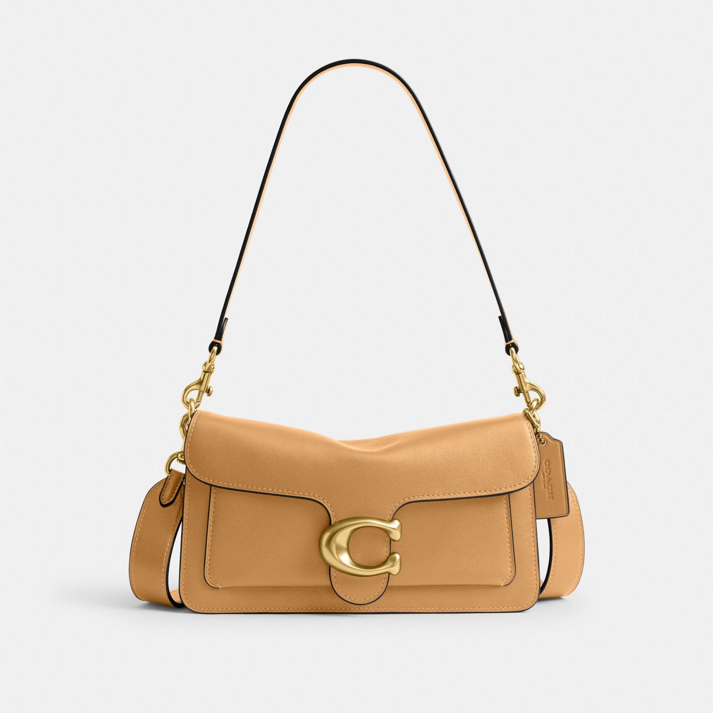 Женская сумка Coach Tabby Shoulder Bag 26, цвет: Латунный / Бежевый — фото 1