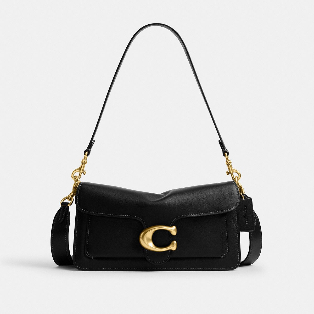 Coach Tabby 26 natural grain leather shoulder bag black