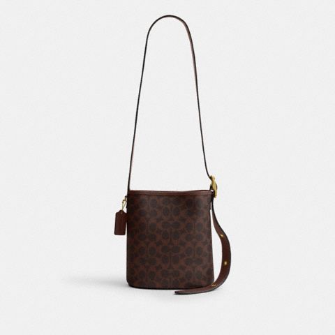 Женские сумки Coach Bleecker Bucket Bag 21 In Signature Canvas