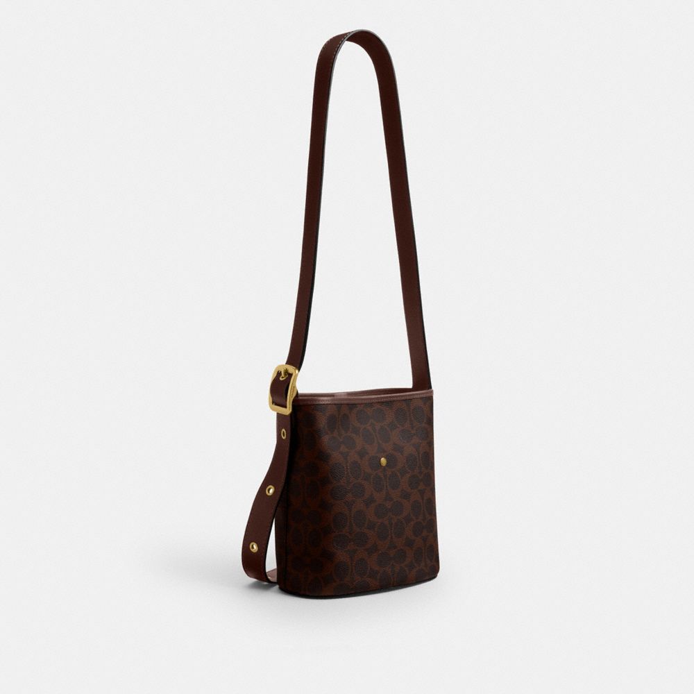 Женские сумки Coach Bleecker Bucket Bag 21 In Signature Canvas — фото 2