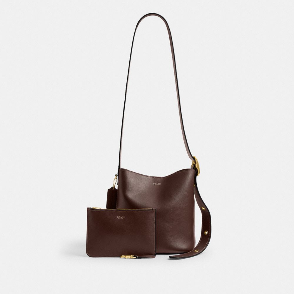 COACH®,Bleecker Bucket Bag 21,,Angle View