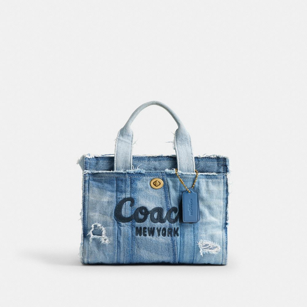COACH®,カーゴ トート バッグ 26・リパーパス デニム パッチワーク,トートバッグ,ﾃﾞﾆﾑ ﾏﾙﾁ