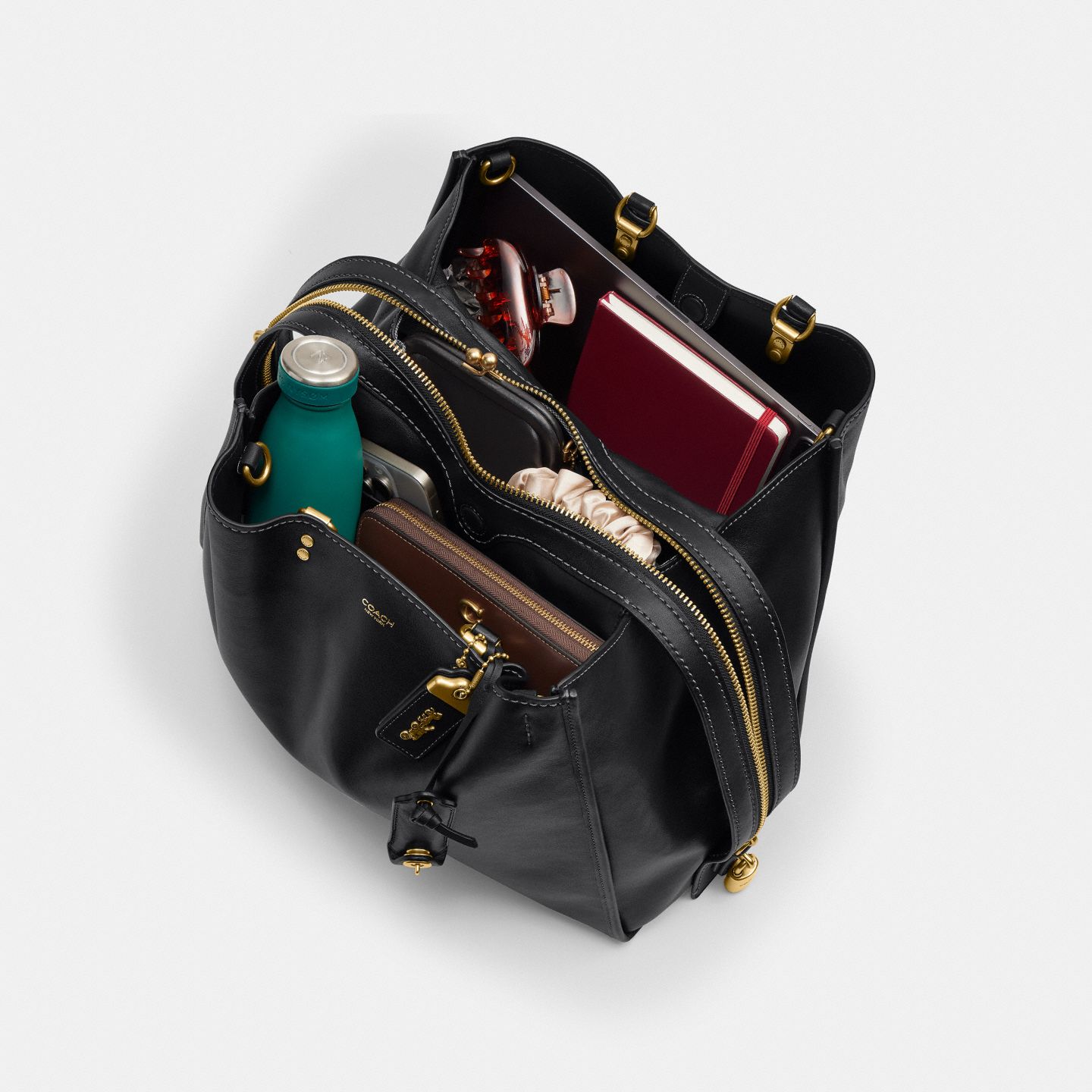 Женская сумка Coach Rogue Bag 40, цвет: Латунный / Чёрный — фото 3
