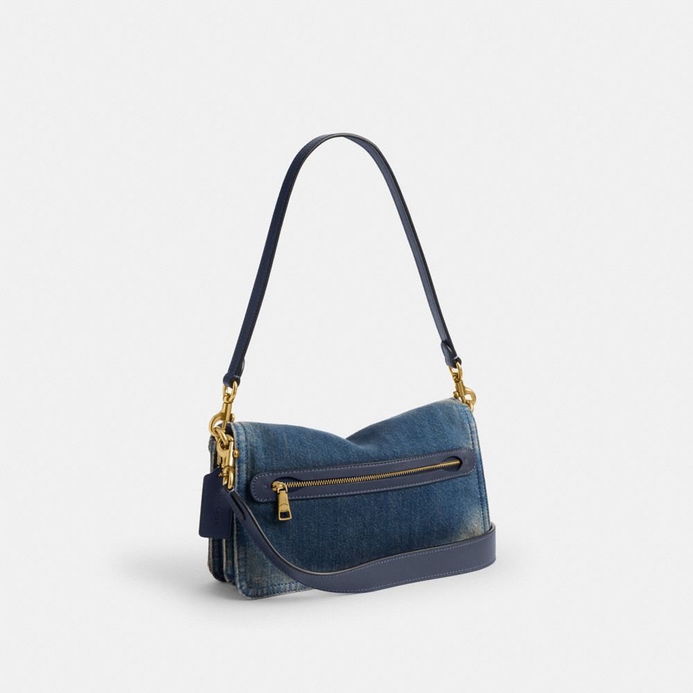 Tabby Shoulder Bag In Regenerative Cotton Denim
