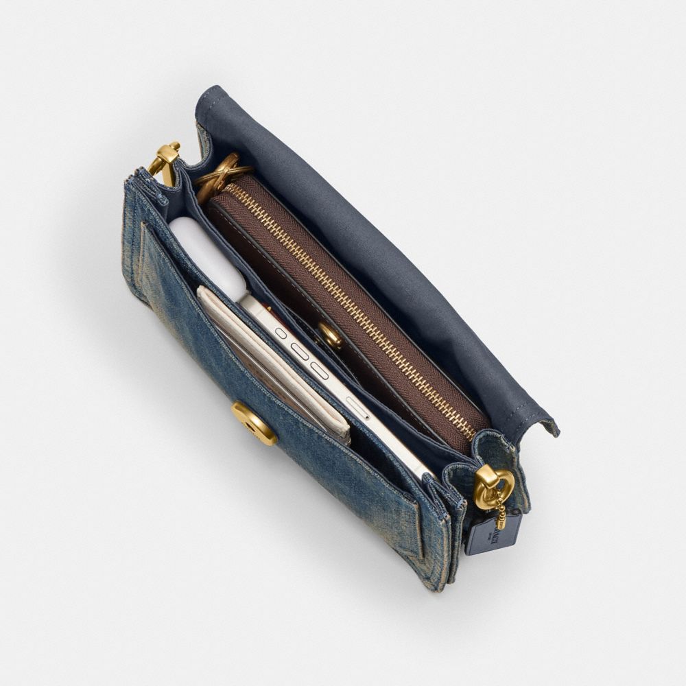 Tabby Shoulder Bag In Regenerative Cotton Denim