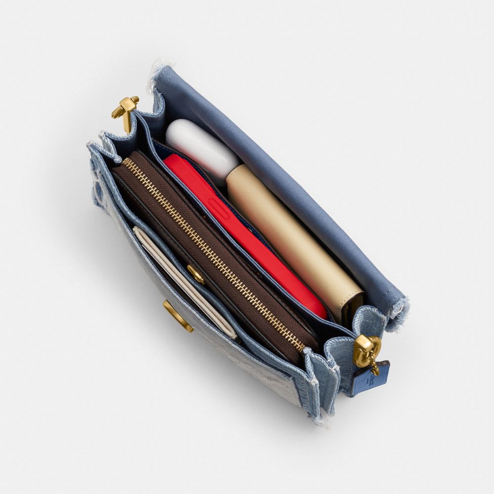 Tabby Shoulder Bag 26 With Repurposed Denim Patchwork