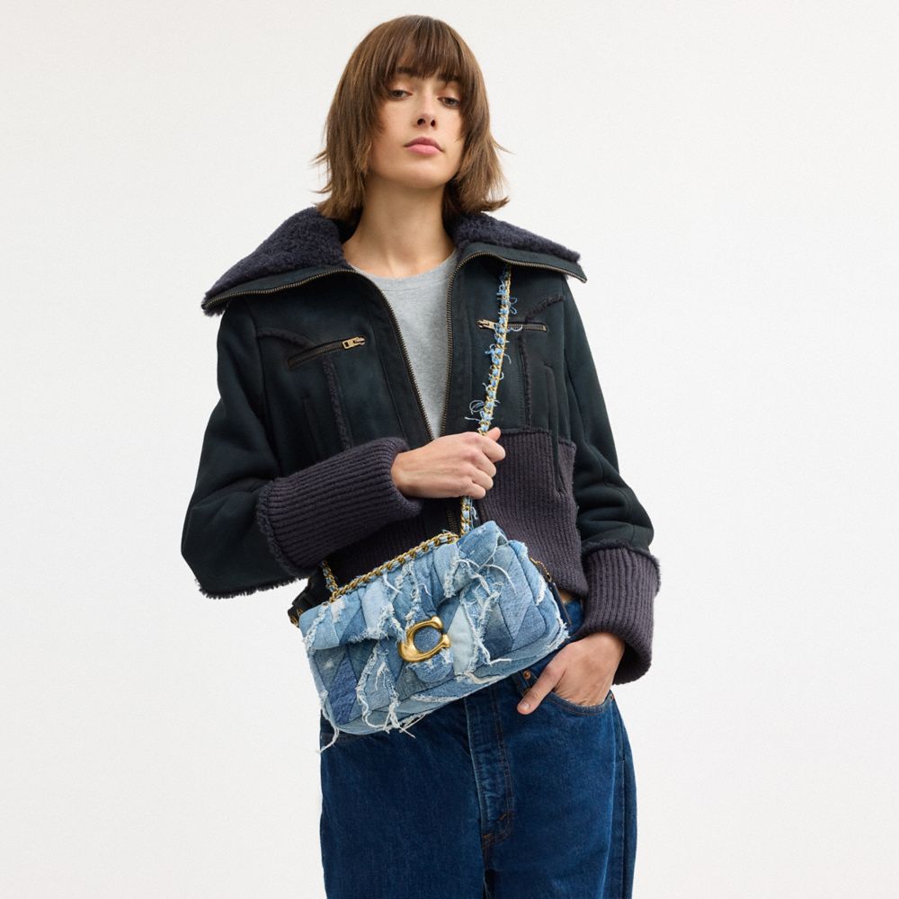Женские сумки Coach Tabby Shoulder Bag 26 With Repurposed Denim Patchwork Quilting — фото 7