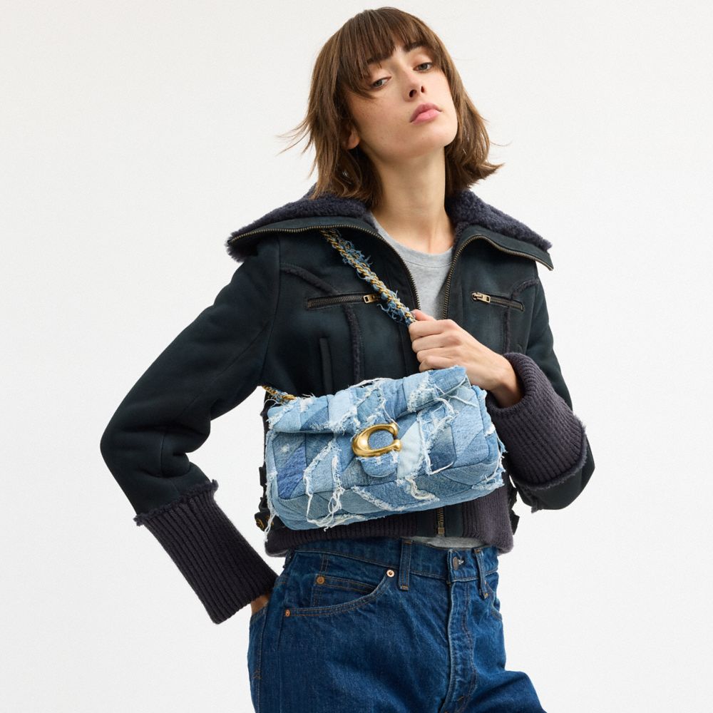 Женские сумки Coach Tabby Shoulder Bag 26 With Repurposed Denim Patchwork Quilting — фото 8