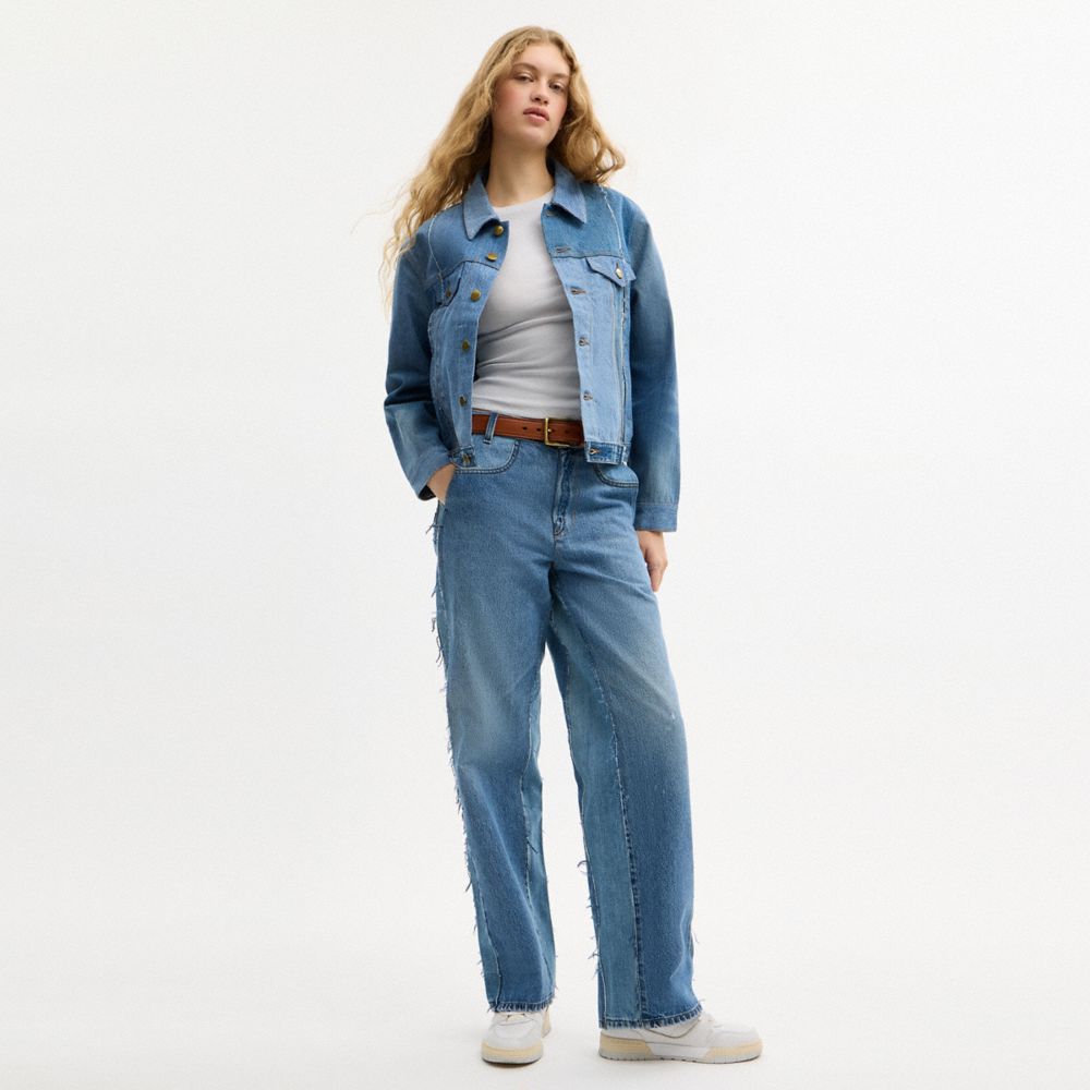 Женские куртки Coach Repurposed Denim Jacket — фото 2