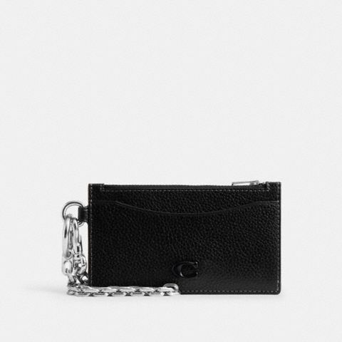 Coach Zip Card Case With Chain