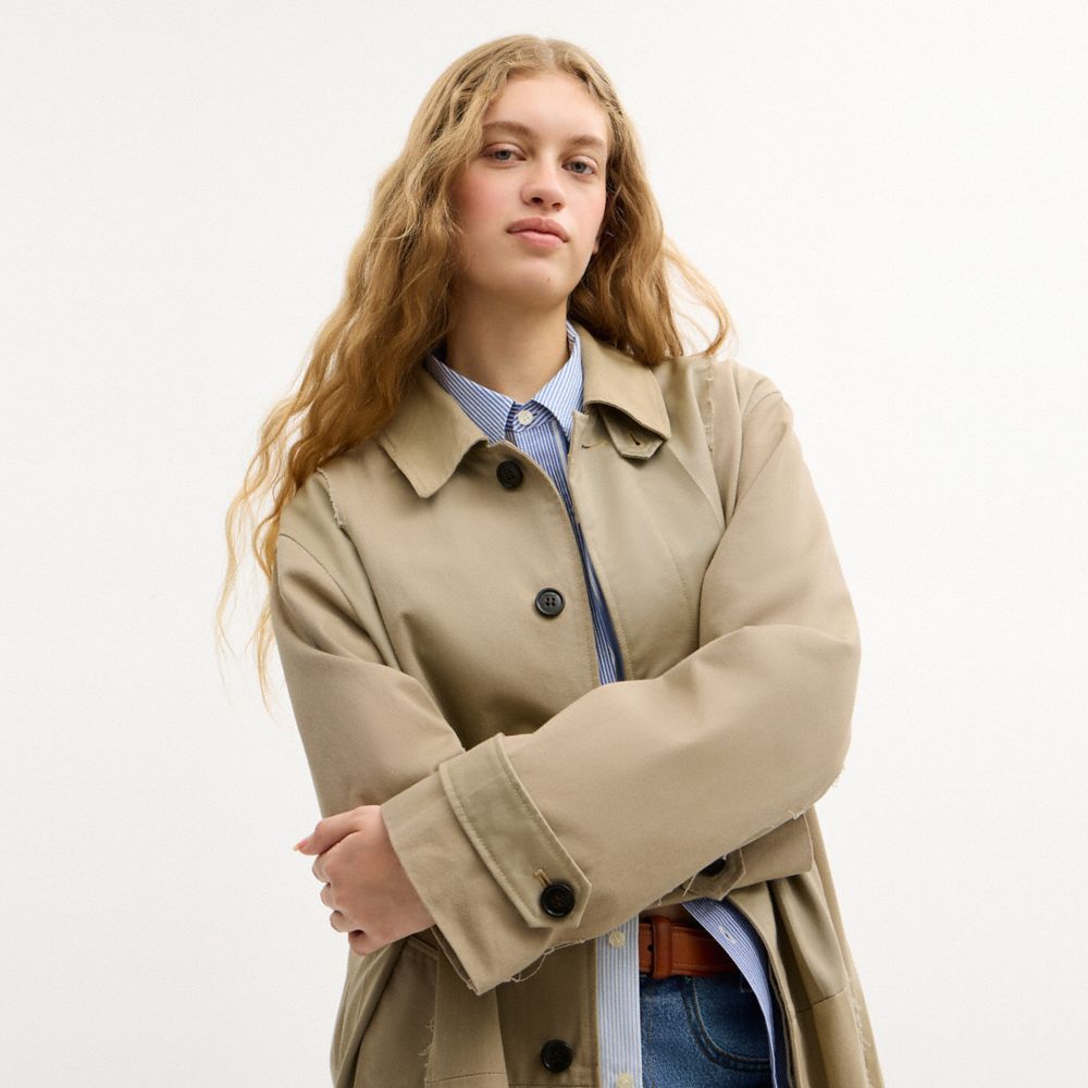 Женские куртки Coach Repurposed Cotton Trench Coat — фото 6