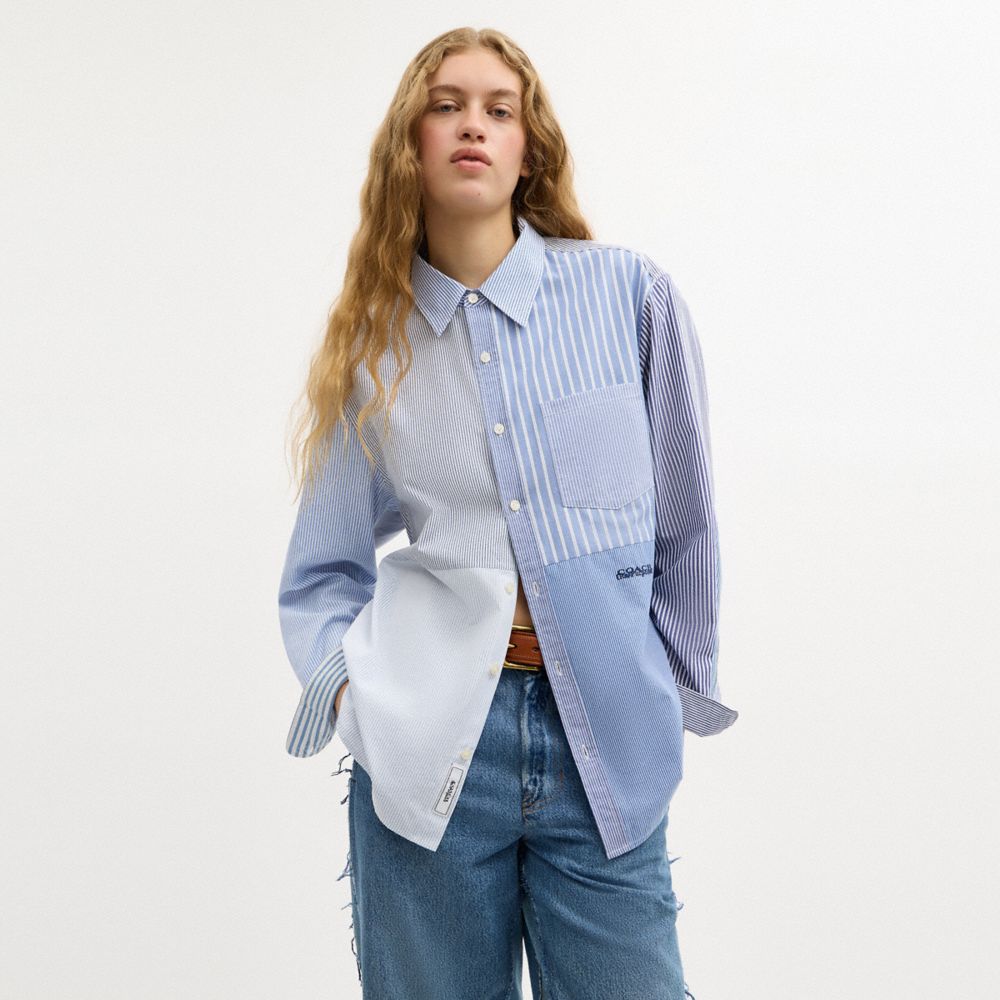 Coach Repurposed Cotton Patchwork Oxford Shirt — фото 4