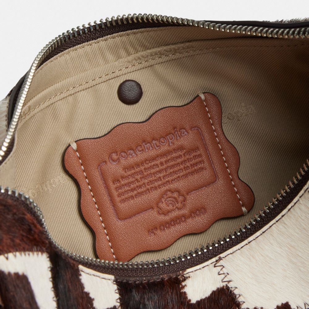 Shoulder Bag In Upcrafted Haircalf With Cow Print