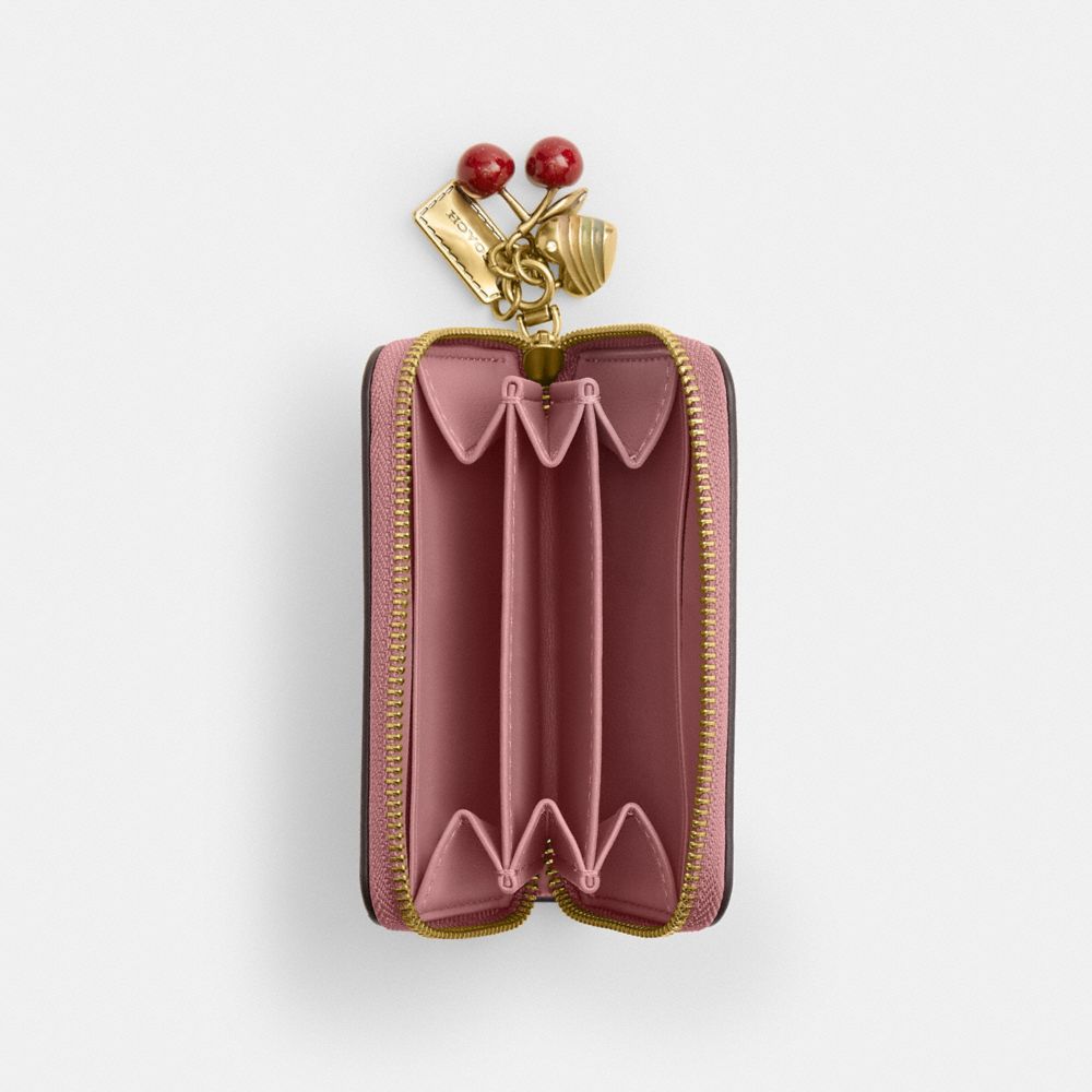 Essential Small Zip Around Card Case With Charms