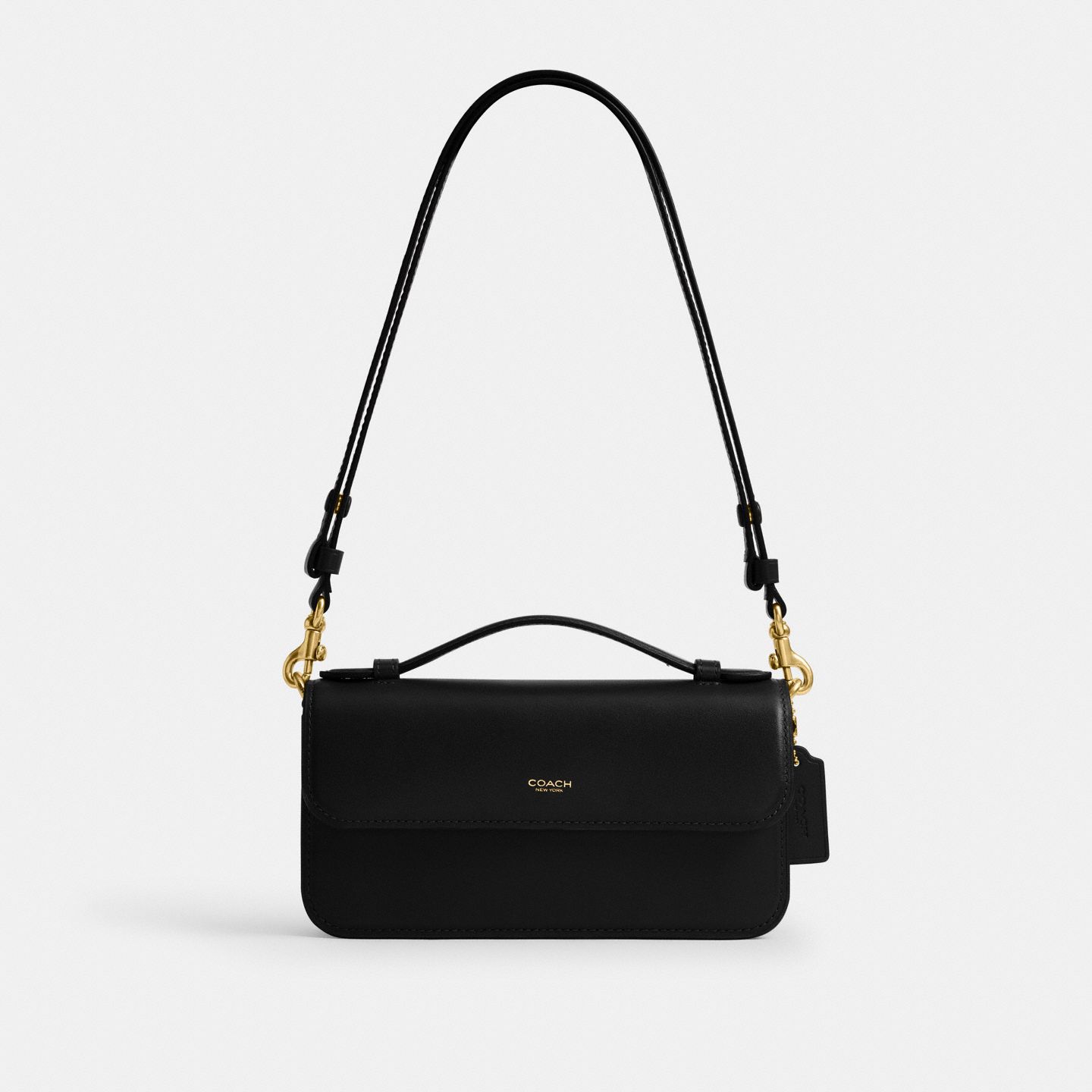 Женская сумка Coach New York Elora Top Handle Crossbody, цвет: Латунный / Чёрный — фото 1