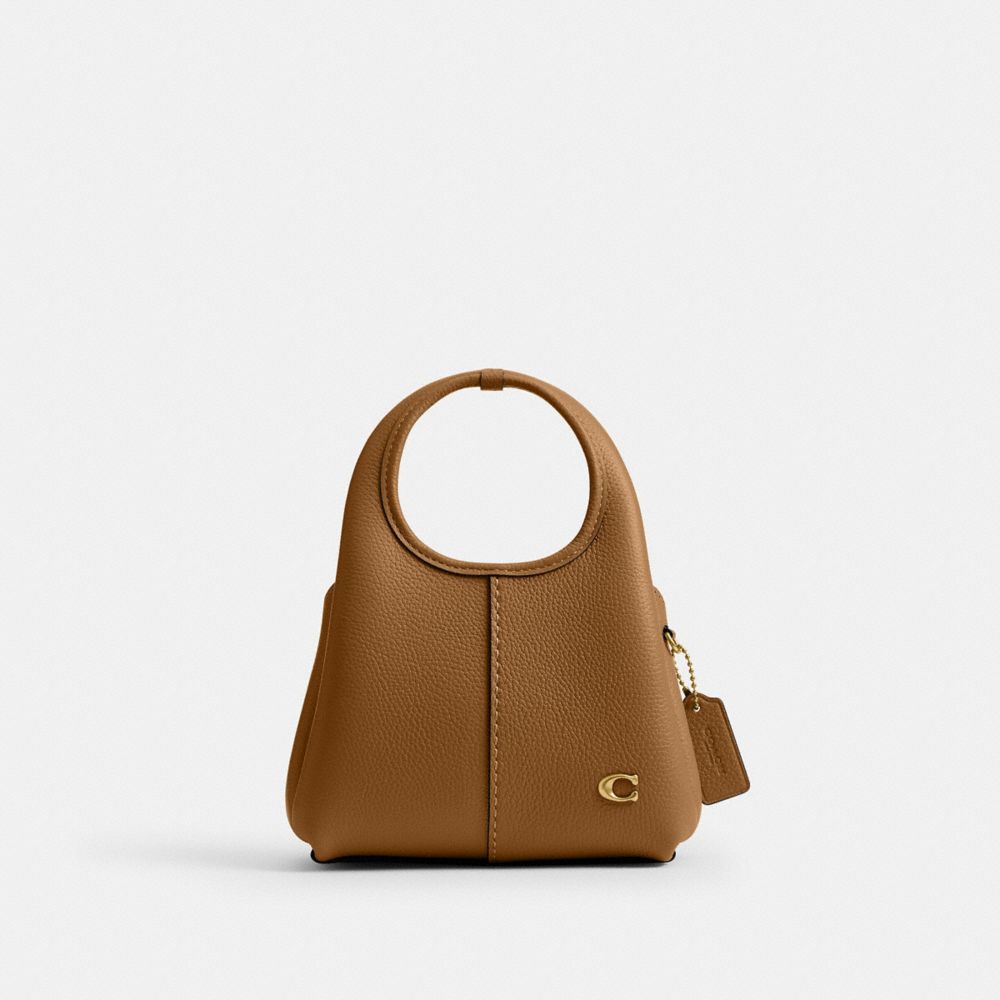 COACH&reg;,Lana Shoulder Bag 19,Leather,Crossbody,Logo,Metal,Shoulder Guard,Brass,Casual,,Front View