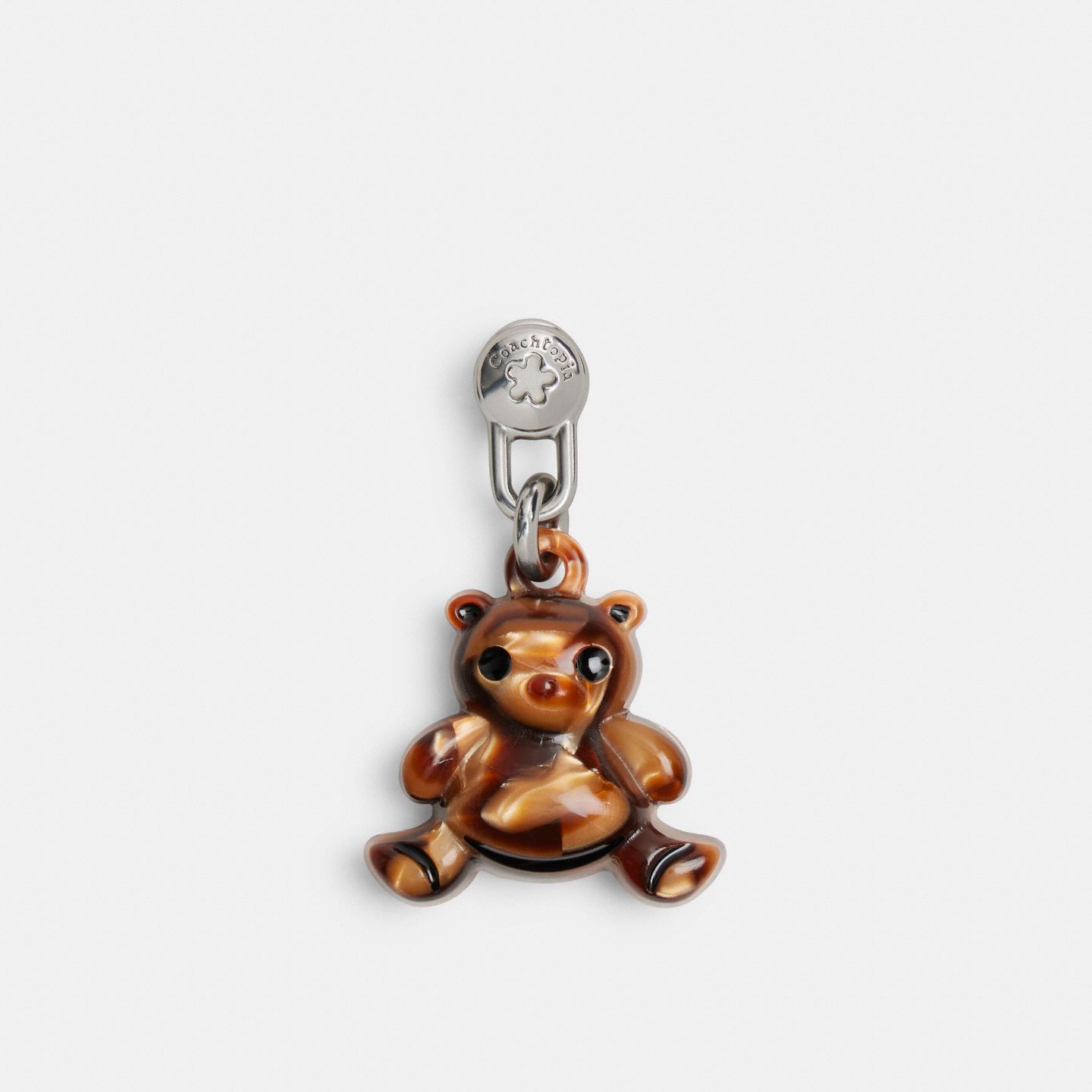 Женский брелок Coach Bear Bag Charm, цвет: Коричневый / Разноцветный — фото 1