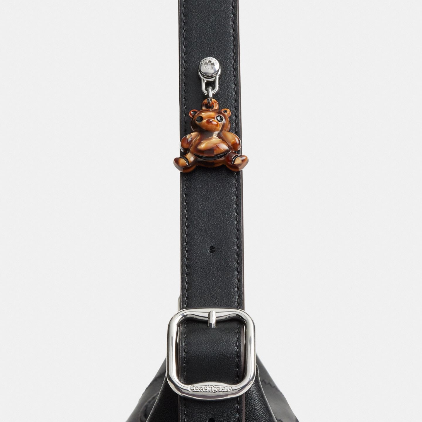 Женский брелок Coach Bear Bag Charm, цвет: Коричневый / Разноцветный — фото 2