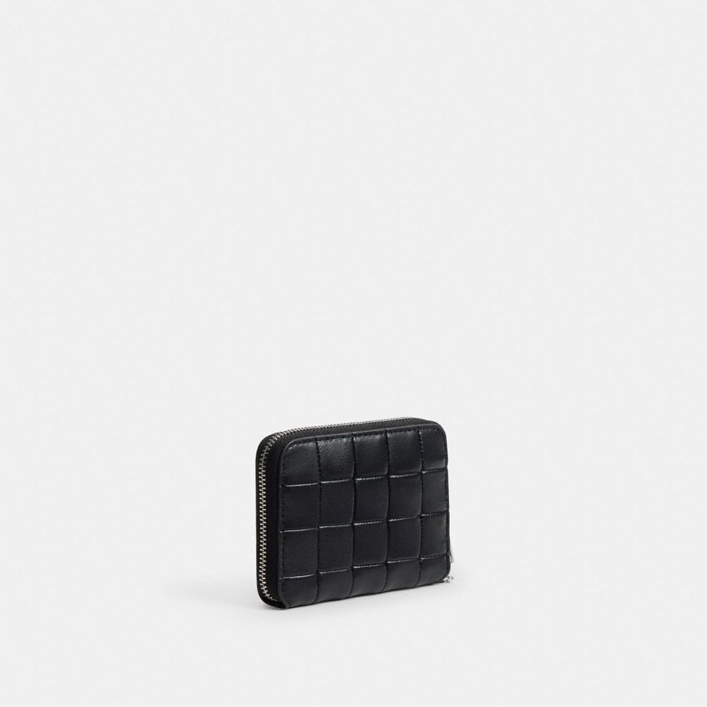 COACH®,Zip Around Wallet In Checkerboard Upcrafted Leather,,Angle View