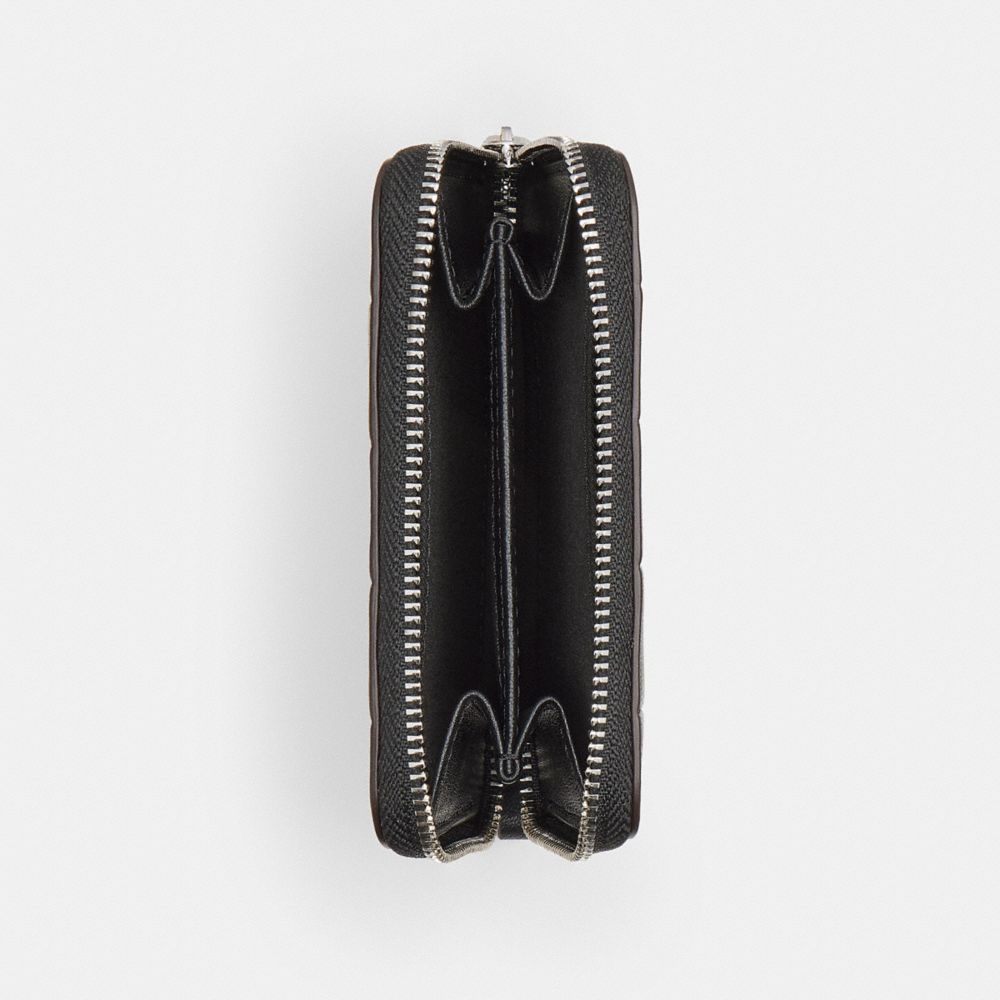 COACH®,Zip Around Wallet In Checkerboard Upcrafted Leather,,Inside View,Top View