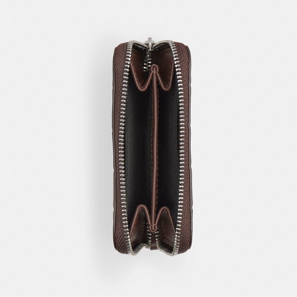 COACH®,Zip Around Wallet In Checkerboard Upcrafted Leather,,Inside View,Top View