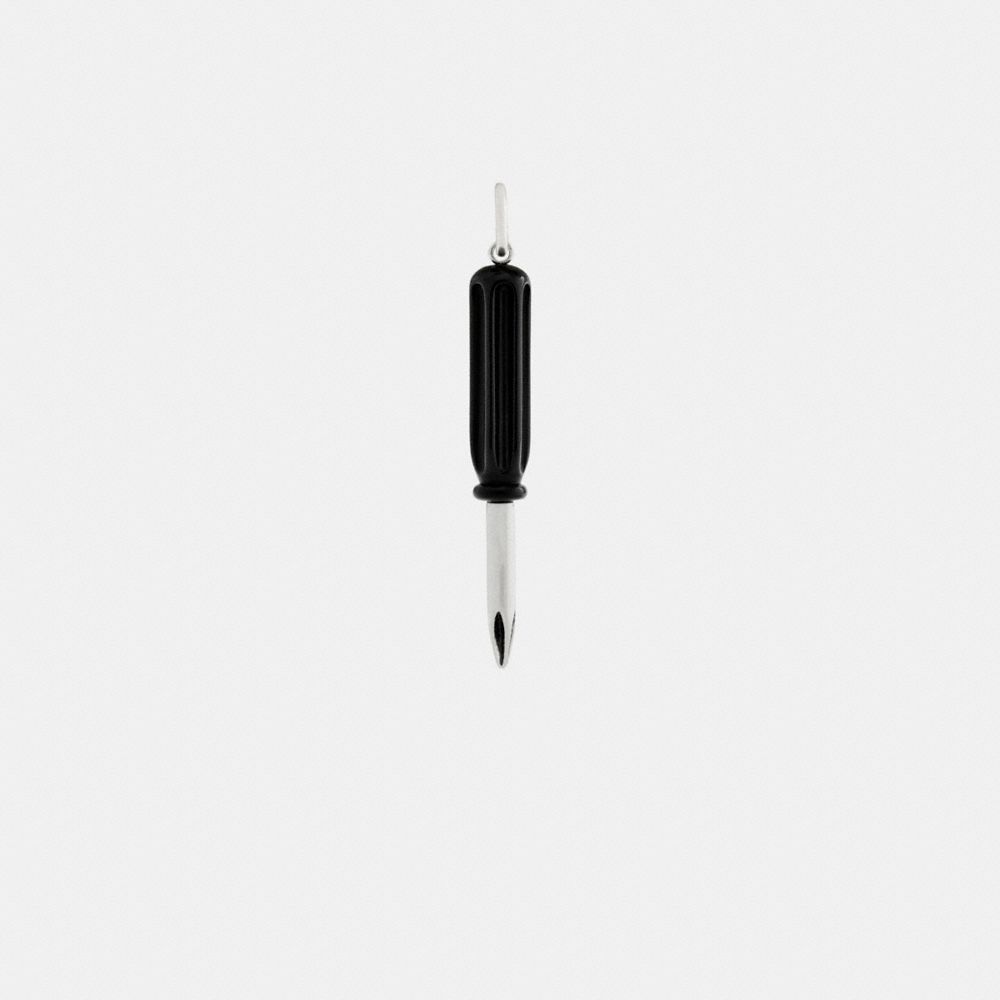 Coach Screwdriver Single Earring In Black