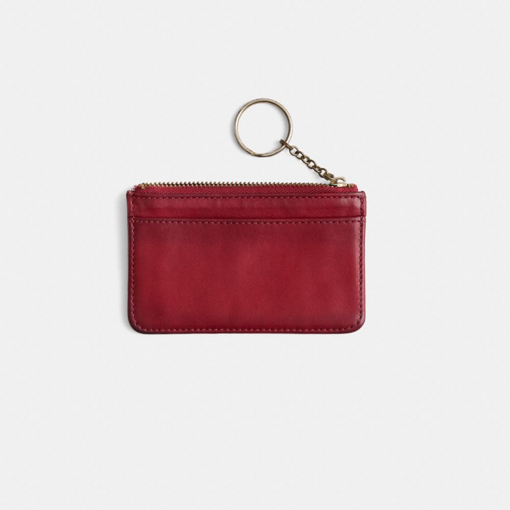 COACH®,Vintage Mini Skinny Wallet,Maroon,Back View