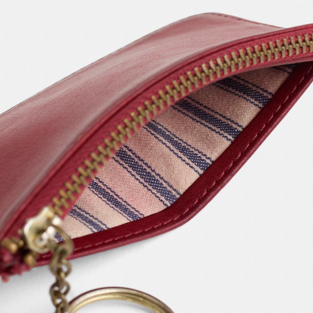 COACH®,Vintage Mini Skinny Wallet,Maroon,Closer View