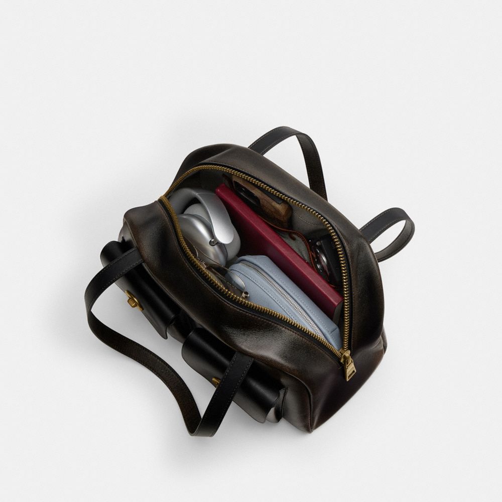 Coach Twin Turnlock Bag In Loved Leather