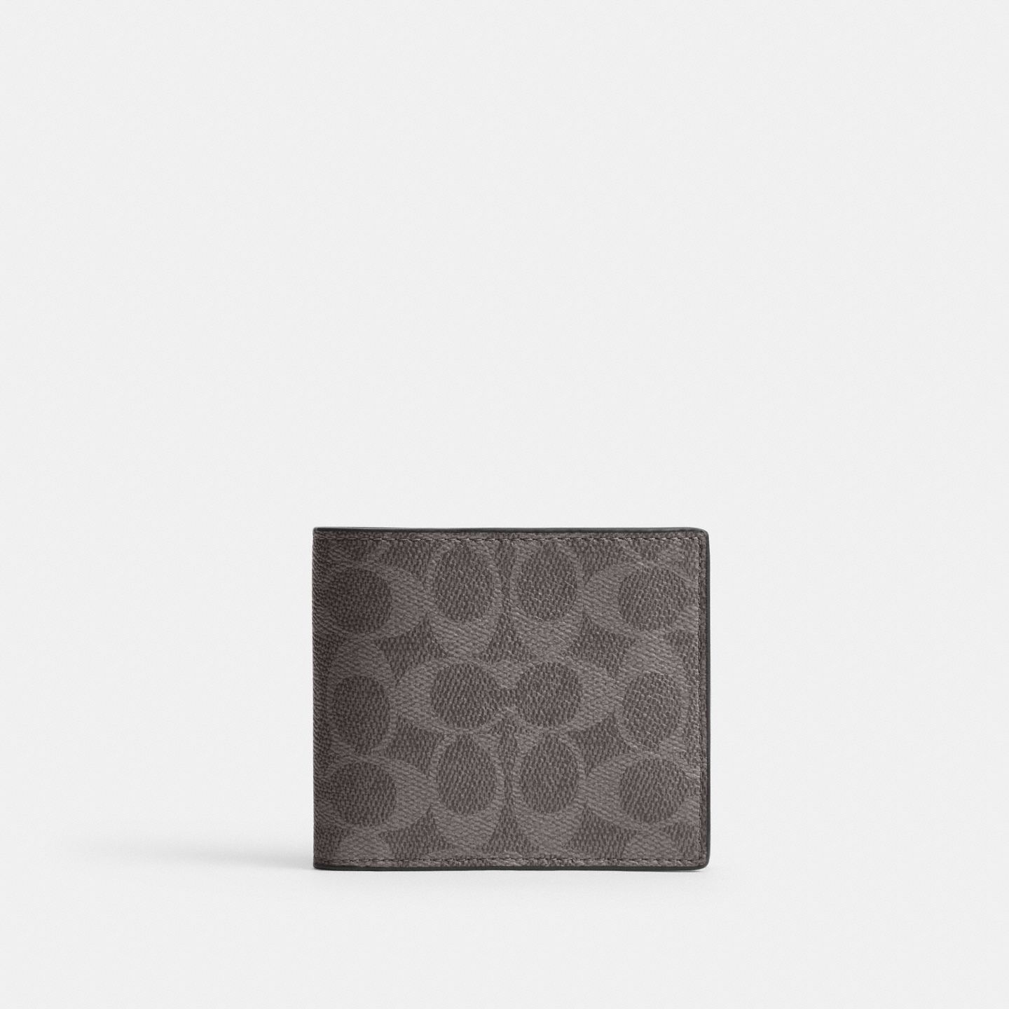 Кошелёк 3-в-1 Coach из ткани Signature Canvas, цвет: Серый — фото 1