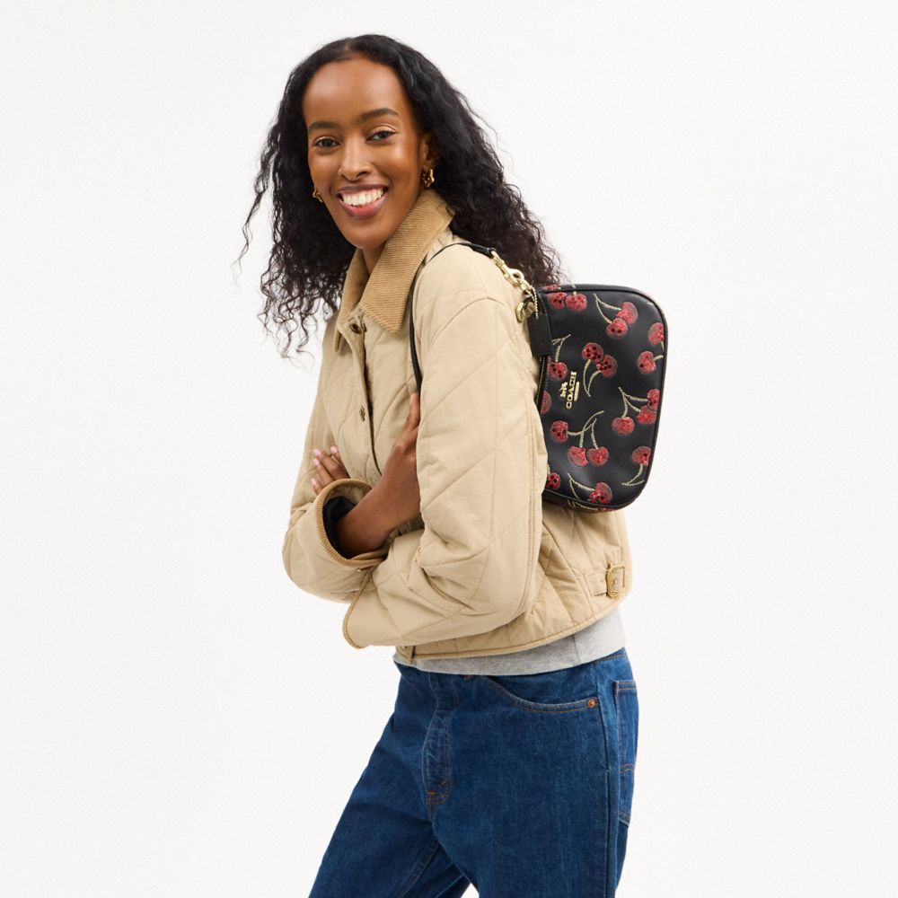 COACH®,Teri Shoulder Bag With Cherry Print,,Detail View