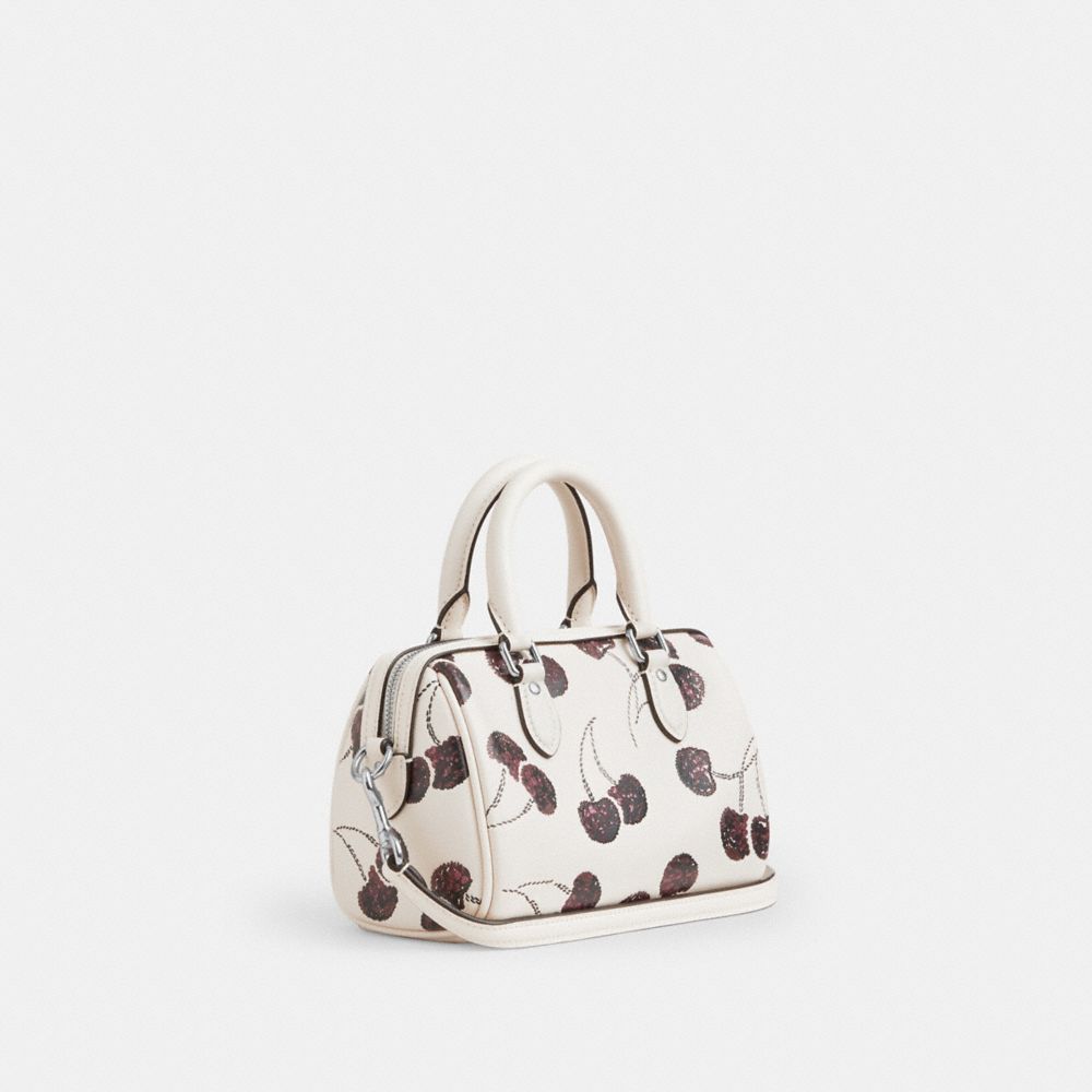 COACH®,Mini Rowan Crossbody Bag With Cherry Print,,Angle View