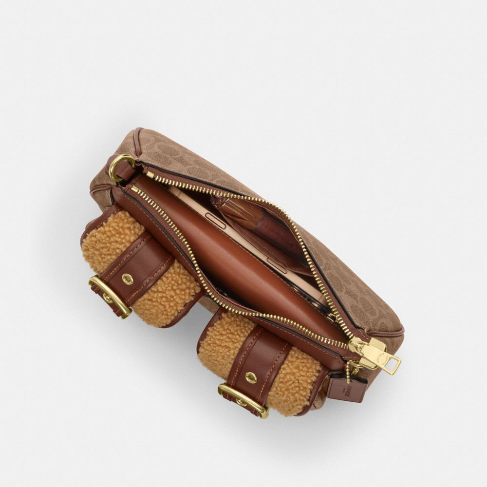 COACH®,Ashton Bag With Signature Canvas,,Inside View,Top View