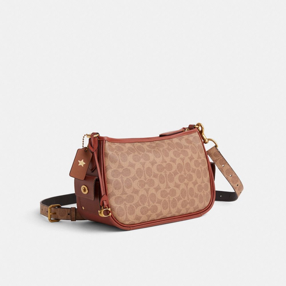 COACH®,Upcrafted Cary Crossbody In Signature Canvas,,Angle View
