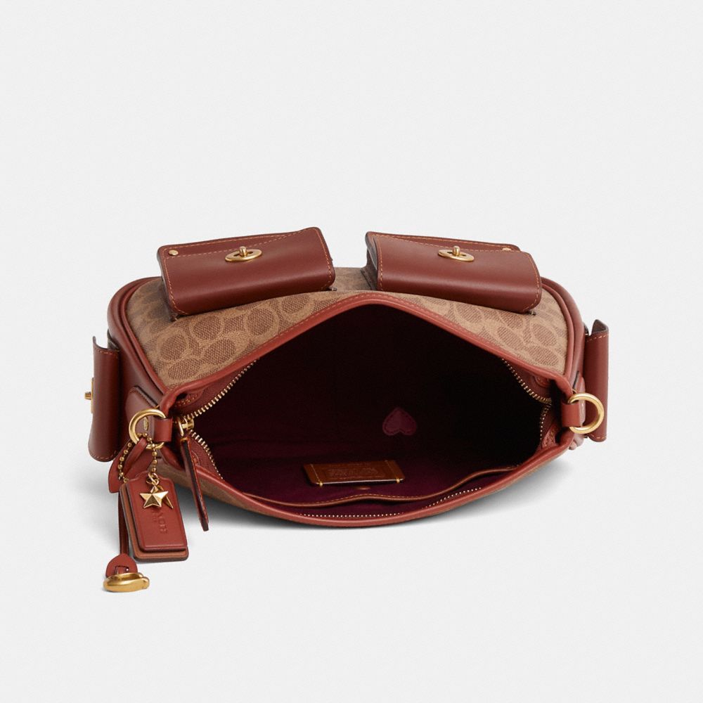 COACH®,Upcrafted Cary Crossbody In Signature Canvas,,Inside View,Top View