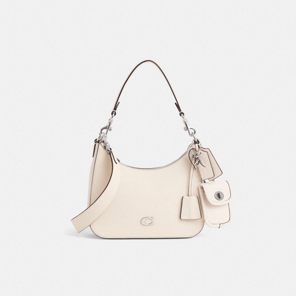 Coach Upcrafted Hobo Crossbody With Signature Canvas In Chalk