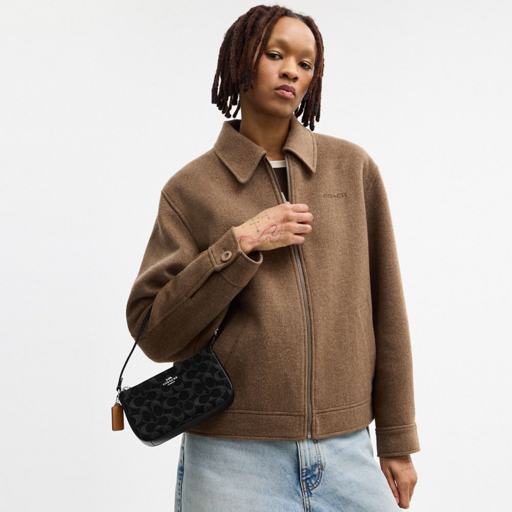 COACH®,NOLITA 19 EN DENIM EXCLUSIF,Denim,Argenté,Detail View