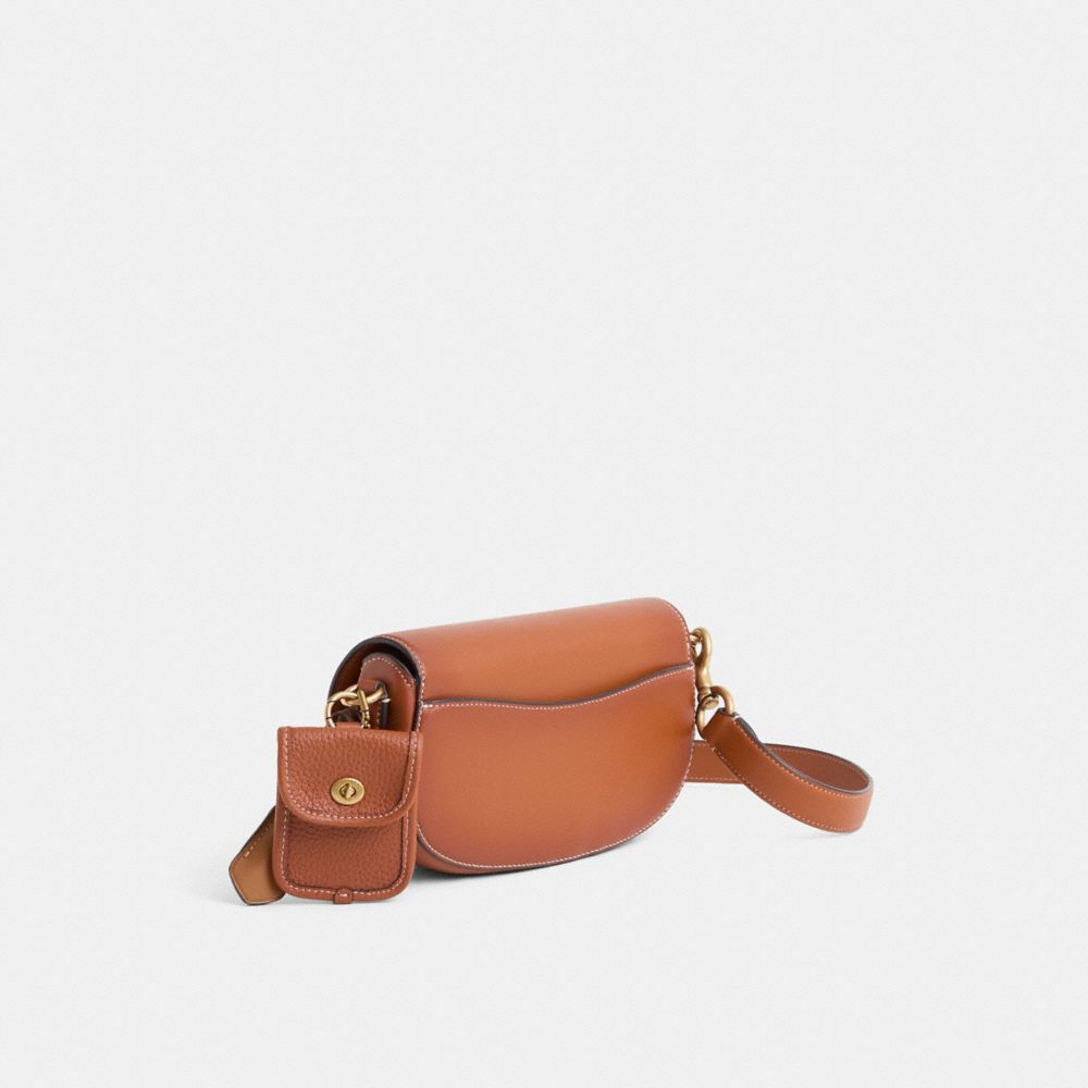 COACH®,Upcrafted Harley Shoulder Bag 23,Brown,Angle View