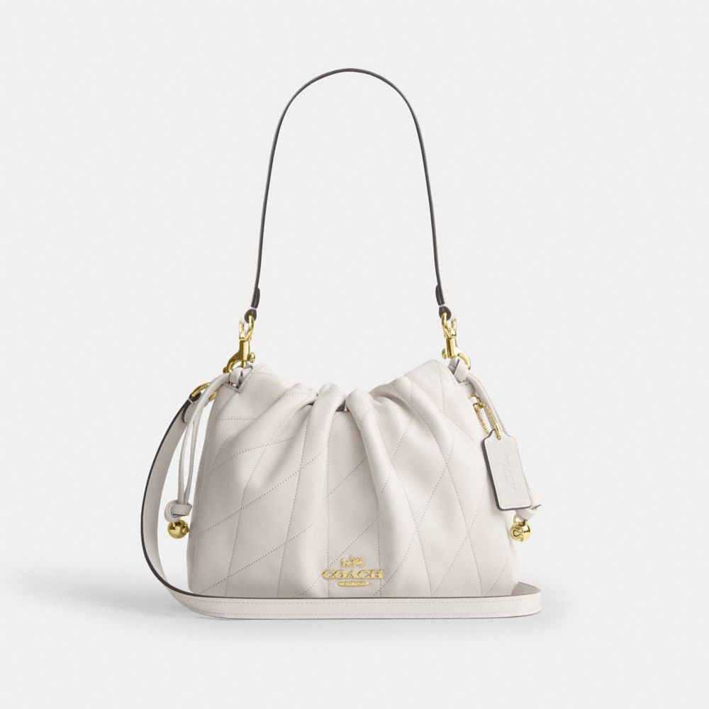 COACH®, フェイ ドローストリング バッグ・キルティング, 斜め掛け&ボディバッグ,ﾁｮｰｸ,Front View