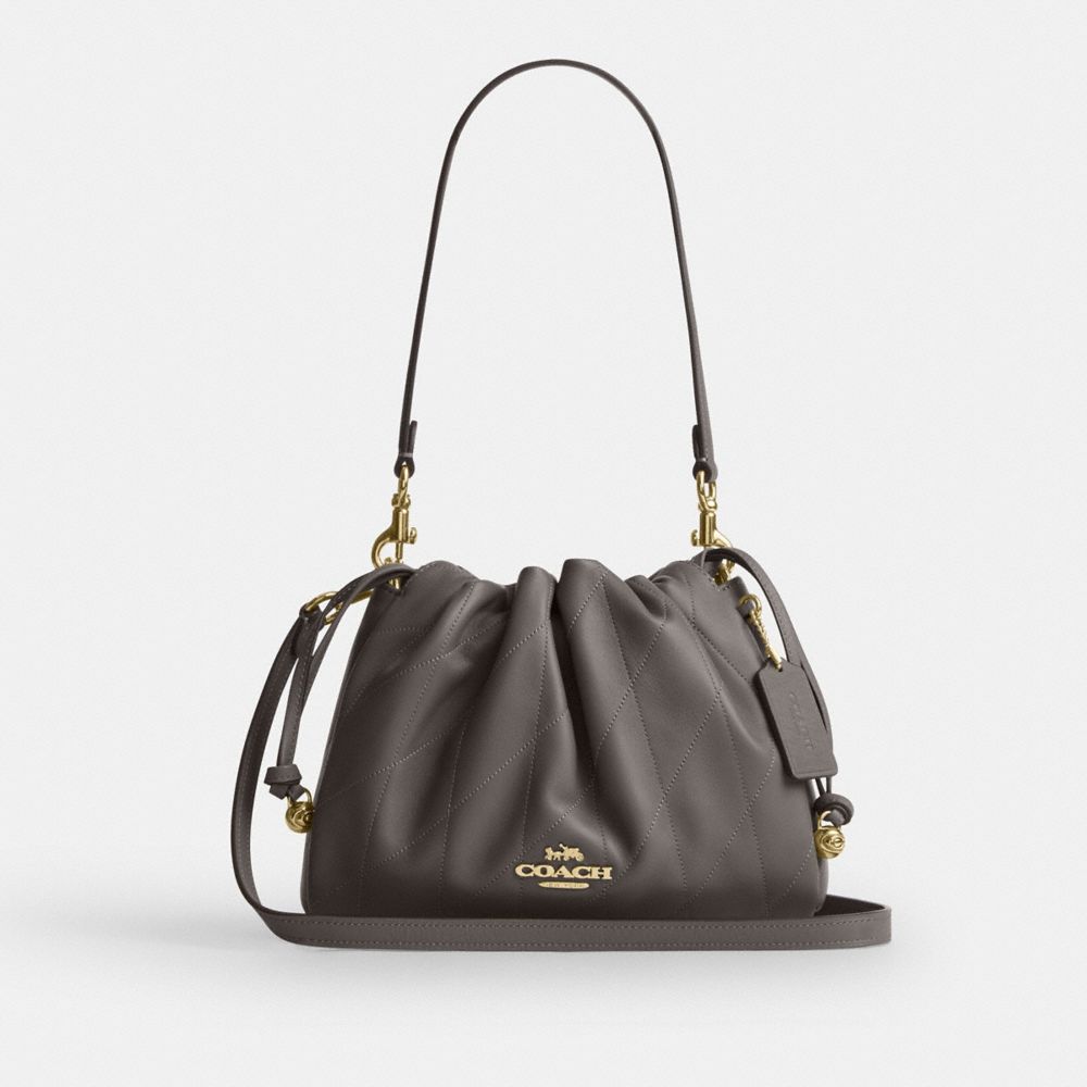 COACH®,フェイ ドローストリング バッグ・キルティング,斜め掛け&ボディバッグ,ｽﾚｰﾄ