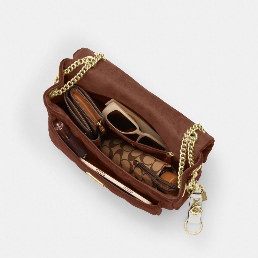 COACH®,Elodie Crossbody Bag With Quilting,,Inside View,Top View