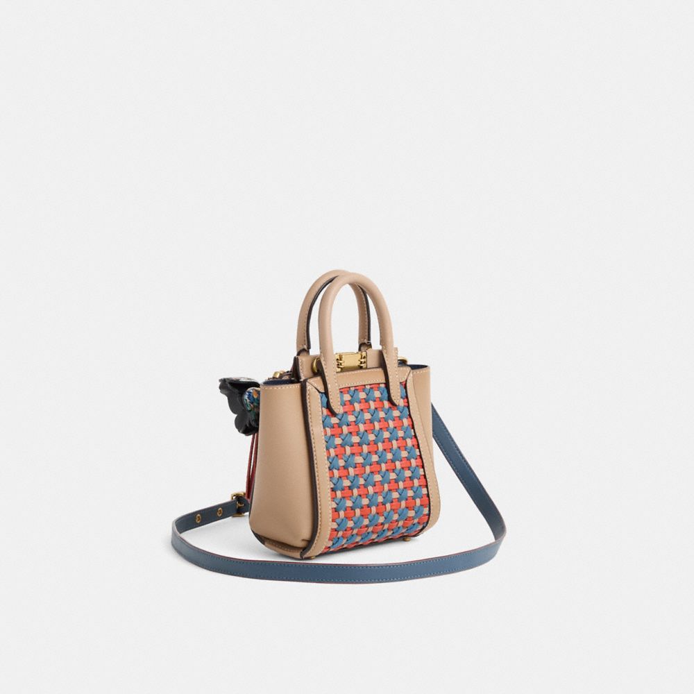 COACH®,Upcrafted Troupe Tote 16 With Weaving,,Angle View