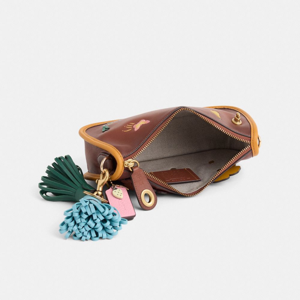 COACH®,Upcrafted Swinger Bag With Garden Embroidery,,Inside View,Top View