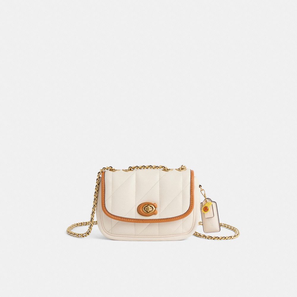 Coach Upcrafted Pillow Madison Shoulder Bag 18 With Quilting In Brass/chalk