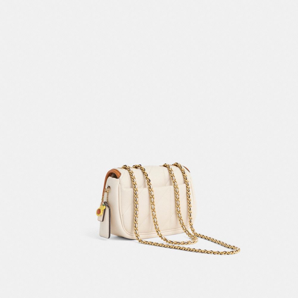 COACH®,Upcrafted Pillow Madison Shoulder Bag 18 With Quilting,Cream,Angle View