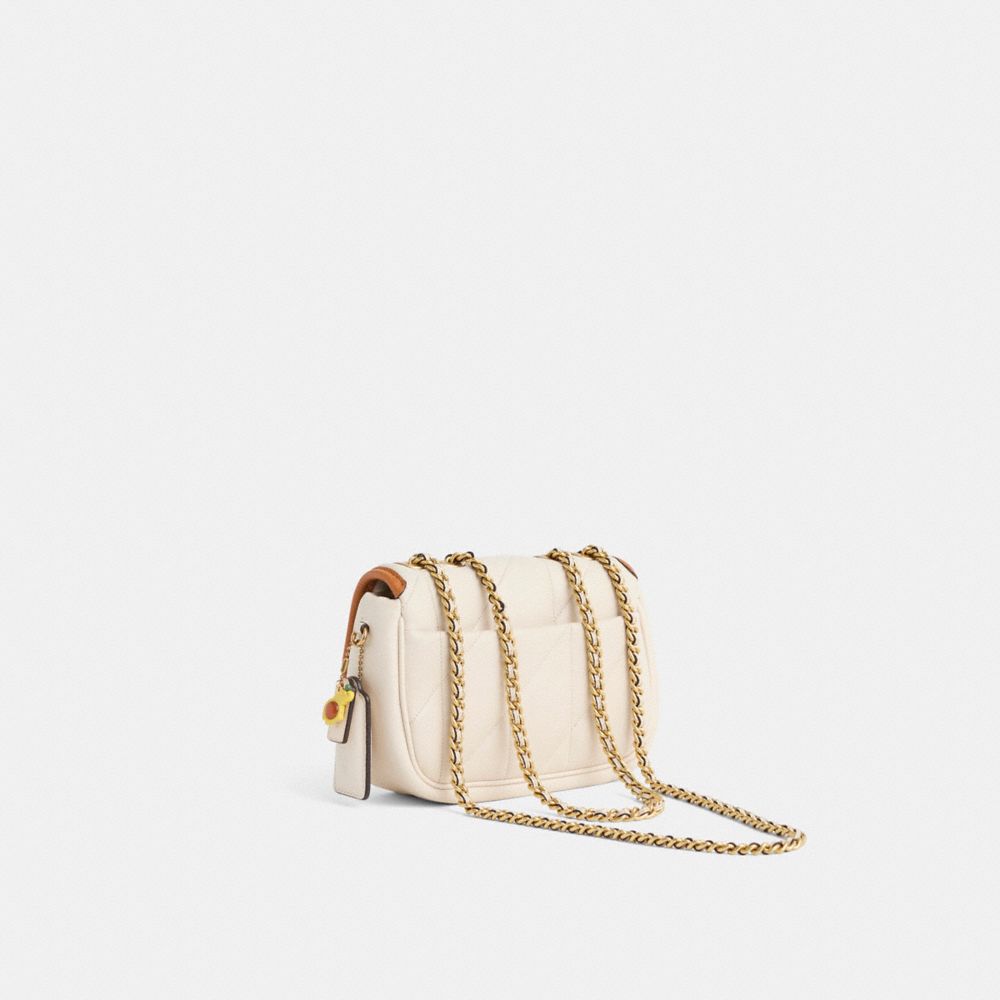 Coach Upcrafted Pillow Madison Shoulder Bag 18 With Quilting In Brass/chalk