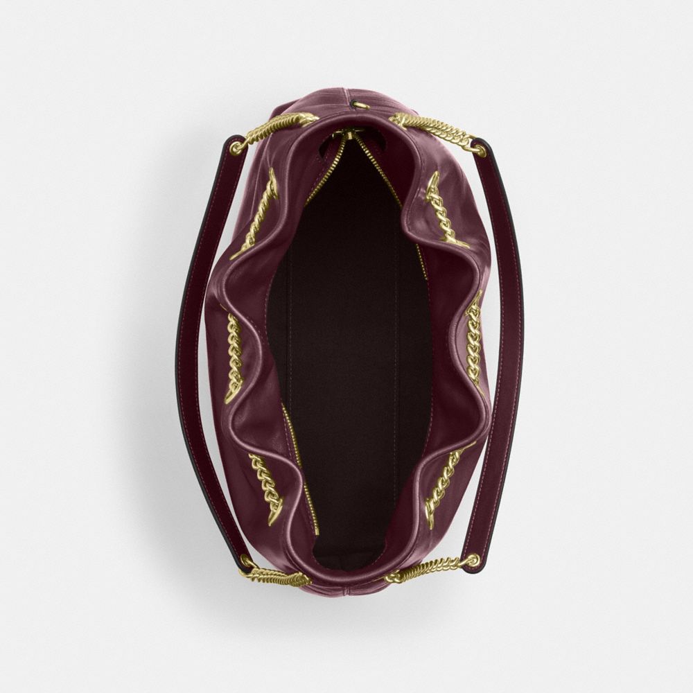 COACH®,Evelyn Shoulder Bag,,Inside View,Top View